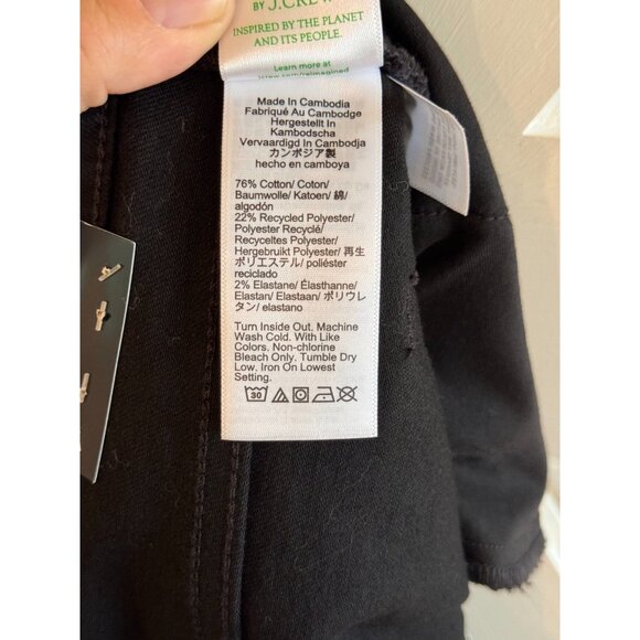 NWT J.Crew Black Mid-Rise Flare Crop Signature Stretch Jeans Womens Size 31 - Picture 7 of 10